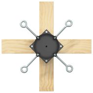 Статив за коледно дърво 1.73 Черно 50 x 50 x 16 cm