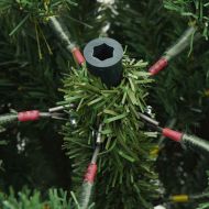 Изкуствено коледно дърво с хингед с поставка Зелен 180 cm