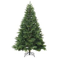 Изкуствено коледно дърво с хингед с поставка Зелен 210 cm
