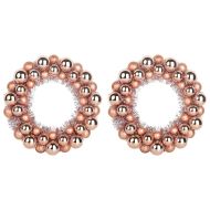 Коледни топки венци 2 pcs Розово злато 33 x 33 x 7 см