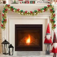 Коледна гирлянда с топки Многоцветен 186 см Полистирен