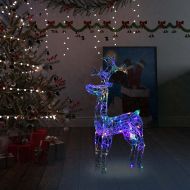 Коледна украса северен елен 90 LED 60x16x100 см акрил