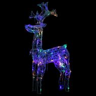 Коледна украса северен елен 90 LED 60x16x100 см акрил