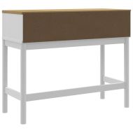 Конзолна маса FLORO бяла 89,5x36,5x73 см бор масив