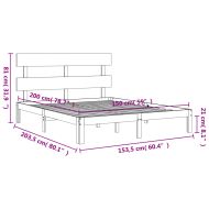 Рамка за легло с табла King Size масивно дърво