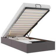 Османска рамка за легло без матрак, 100x200 см, изкуствена кожа