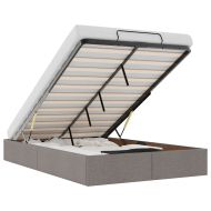 Османска рамка за легло без матрак, таупе, 120x200 см, плат