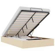 Османска рамка за легло без матрак, кремава, 120x200 см, плат