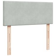 Османска легло с матрак и LED, светлосиво, 120x190 см, кадифе