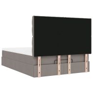 Османска легло с матрак, таупе, 140x190 см, плат