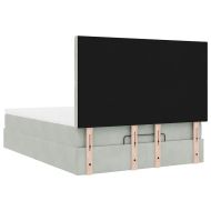 Легло с матраци Светло сиво 140x190cm кадифе