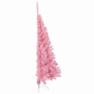 Изкуствена коледна елха с подсветка Розово 150 cm ПВЦ