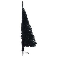 Изкуствена коледна елха с подсветка Черно 120 cm ПВЦ