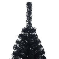 Изкуствена коледна елха с подсветка Черно 120 cm ПВЦ