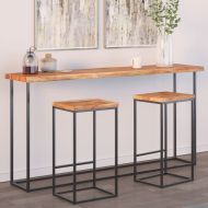 Плот за маса, 160x40x2,5 см, правоъгълен, акация масив, жив ръб