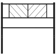 Метална резервна табла за легло, черна, 75 см