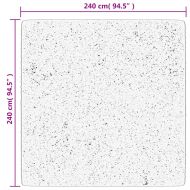 Килим OVIEDO с къс косъм, антрацит, 240x240 см