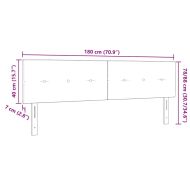 Облегалка за глава Черен 180 cm Кадифе