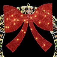 Венец с 60 LED светодиода Топло бяло 76 x 76 x 8 см PET