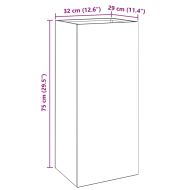 Кашпа, маслиненозелена, 32x29x75 см, стомана