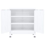 Индустриален скрин за съхранение, бял, 90x40x100 cм, стомана