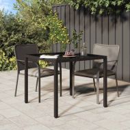 Градинска маса Кафяво 90 x 90 x 75 cm полиратан