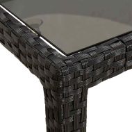 Градинска маса Черно 150 x 90 x 75 cm полиратан
