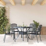 Градински стол 4 pcs Антрацит 56 x 65 x 89 см Стомана