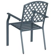 Градински стол 4 pcs Антрацит 56 x 65 x 89 см Стомана