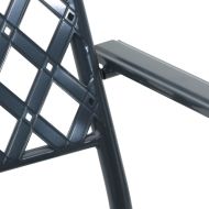 Градински стол 4 pcs Антрацит 56 x 65 x 89 см Стомана