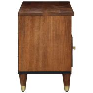 ТВ шкаф Меден кафяв 100 x 33 x 46 см Солидно мангово дърво