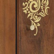 Стенен шкаф Меден кафяв 38 x 33 x 48 см Солидно мангово дърво