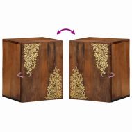 Стенен шкаф Меден кафяв 38 x 33 x 48 см Солидно мангово дърво