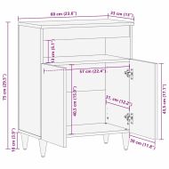 Служебен шкаф Кафяво 60 x 33 x 75 cm Солидно мангово дърво