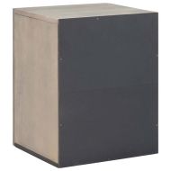 Стенен шкаф с врата Сив 38 x 33 x 48 см Солидно мангово дърво