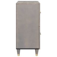 Служебен шкаф с рафт с врата Сив и златен 60 x 33 x 75 cm