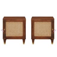 Нощен шкаф 2 pcs Кафяво 40 x 33,5 x 46 см