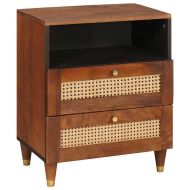 Нощни маси с чекмедже 50 x 33 x 62 см Солидно мангово дърво