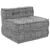 Модуларен Пачуърк Диван Светлосиво 70 x 70 x 56 см текстил