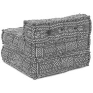 Модуларен Пачуърк Диван Светлосиво 70 x 70 x 56 см текстил