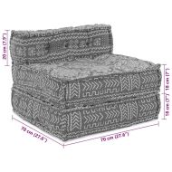 Модуларен Пачуърк Диван Светлосиво 70 x 70 x 56 см текстил