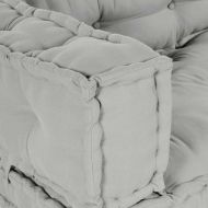 Кушон за палетен диван 3 pcs Сиво 120 x 80 x 38 см Текстил