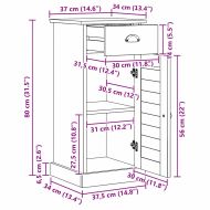 Шкаф за баня с рафт VIGO Кафяв и меден кафяв 37,5 x 34 x 80 см