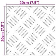 Стъпало Квадратна 2 pcs Сребрист 20 x 20 cm Алуминий