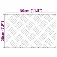 Стъпало Правоъгълна 4 pcs Сребрист 30 x 20 cm Алуминий