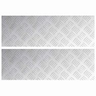Стъпало Правоъгълна 2 pcs Сребрист 60 x 20 cm Алуминий