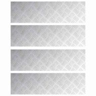 Стъпало Правоъгълна 4 pcs Сребрист 70 x 20 cm Алуминий