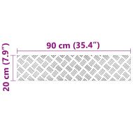 Стъпало Правоъгълна 4 pcs Сребрист 90 x 20 cm Алуминий