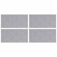 Стъпало Правоъгълна 4 pcs Сребрист 50 x 25 cm Алуминий