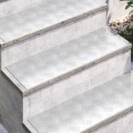 Стъпало Правоъгълна 2 pcs Сребрист 75 x 25 см Алуминий